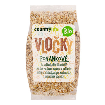 BIO vločky pohankové 250 g Country Life 